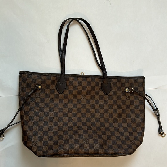 Authentic LV Neverfull Damier Ebene MM AR0029 - Picture 6 of 9